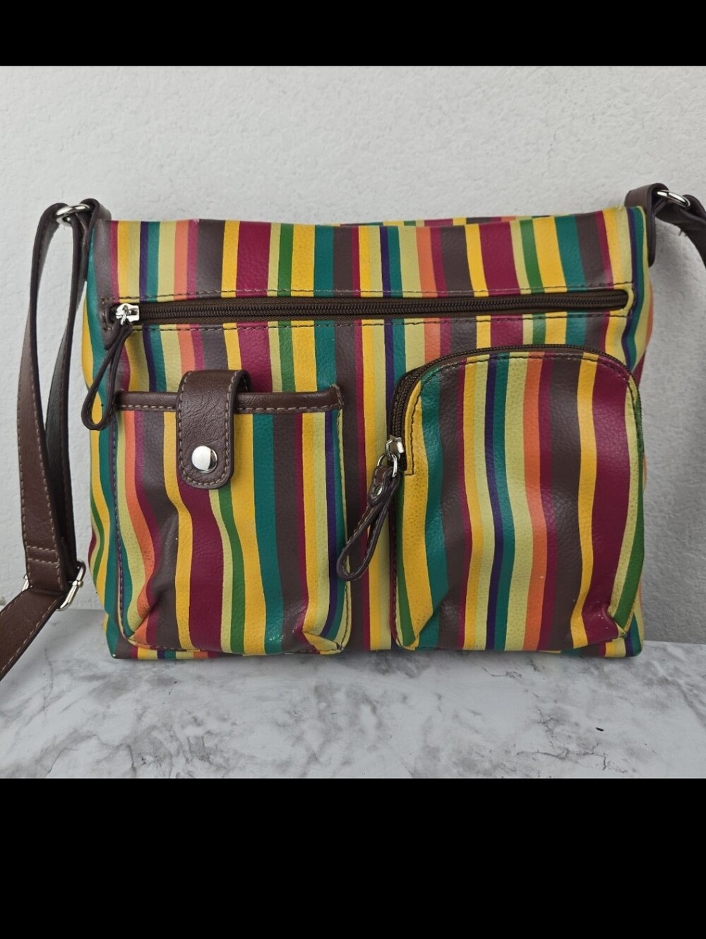 Relic Striped Multicolor Crossbody Shoulder Bag